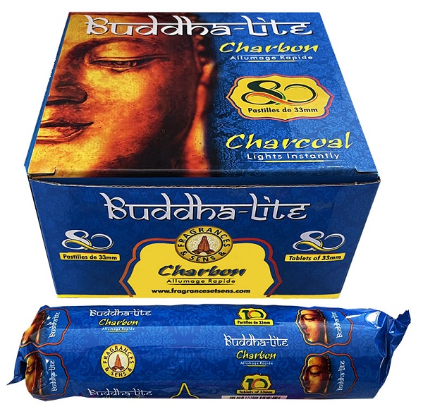 Carboncini per Bruciare Incenso in Grani e Resine Buddha Life