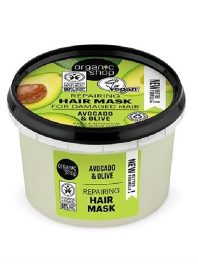 maschera-capelli-riparatrice-avocado-e-olive-organic-shop