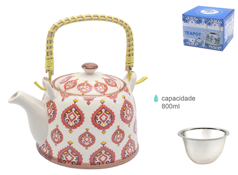 teiera-in-ceramica-decorata-rossa-800-ml-bicibio-bioprofumeria