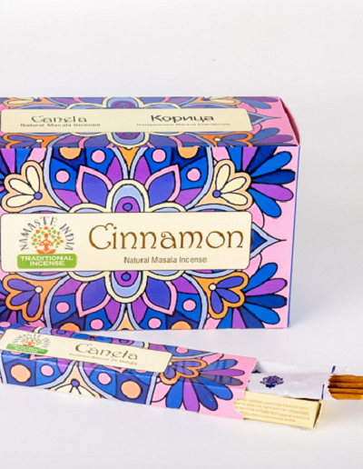 Confezione originale Incenso Cannella Namastè India bastoncini naturali indiani