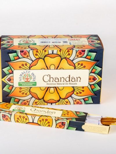 Incenso a Bastoncini Chandan Namastè India incenso naturale al sandalo vendita online e a Palermo da Bicibio Bioprofumeria