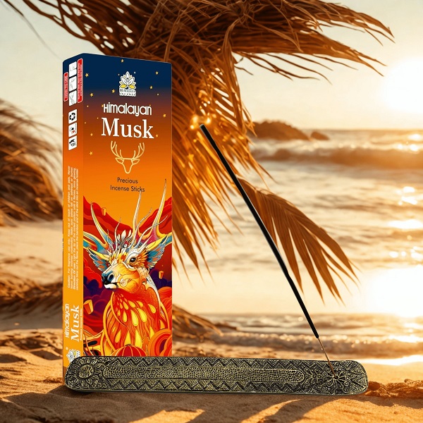 Confezione da 50 g di Incenso naturale Muschio dell'Himalaya Precious Incense Sticks