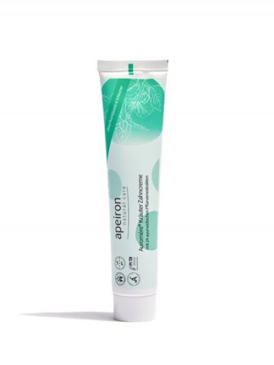 Dentifricio ayurvedico alle erbe Auromere naturale senza fluoro per igiene orale bio