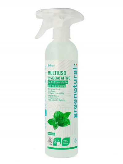 Eco Multiuso Greenatural detergente ecologico multiuso 500ml con ossigeno attivo profumo menta