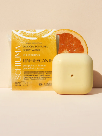 fito doccia schiuma solida argillosa rinfrescante senso naturale bagnodoccia solido naturale cosmetico bio plastic free bioprofumeria palermo sicilia