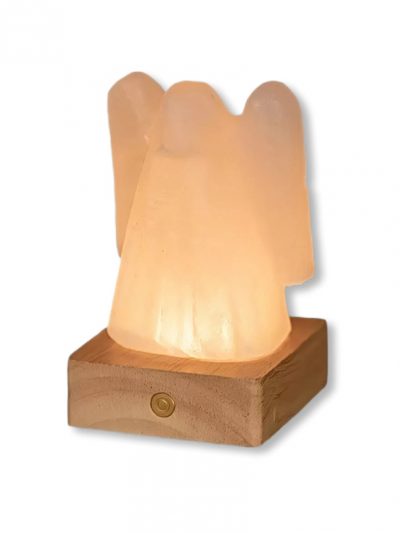 Lampada angelo in sale rosa himalayano con luce LED RGB multicolore ricaricabile Palermo
