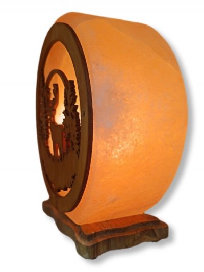Lampada di sale himalayano artigianale decorativa paesaggio montano vendita Palermo Italia
