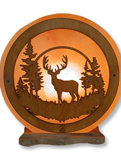 Lampada sale rosa Himalaya personalizzata con paesaggio montano BiciBio Palermo Sicilia