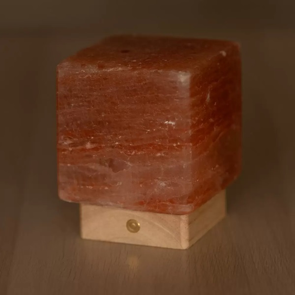 Lampada Sale Himalayano Cubo 2Kg con LED RGB multicolore โ atmosfera relax, cromoterapia e luce soffusa, ideale Sicilia Palermo