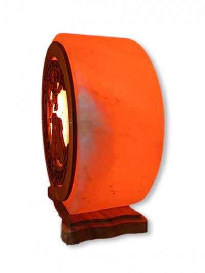 Lampada sale rosa Himalayano personalizzata con cani innamorati BiciBio Palermo Sicilia