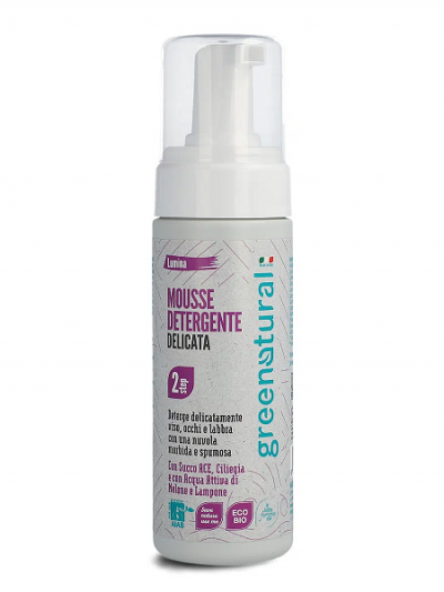 Mousse Detergente Delicata Greenatural detergente viso naturale pelli sensibili Palermo Sicilia