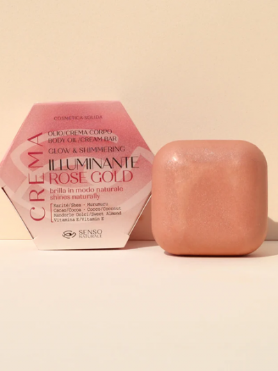 olio solido corpo rose gold crema illuminante senso naturale cosmetico solido naturale bioprofumeria palermo sicilia
