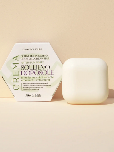 Olio Solido Corpo Sollievo Crema Emolliente Doposole Senso Naturale