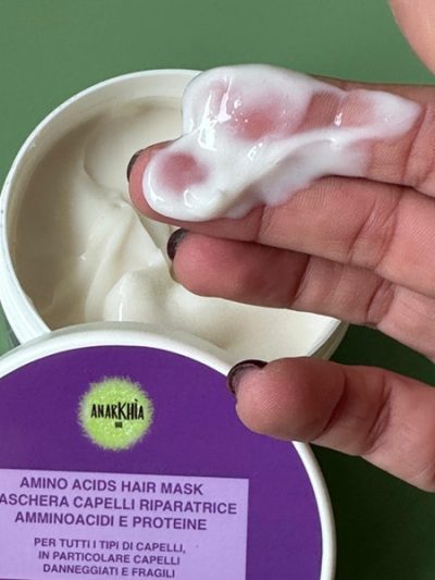 Texture maschera capelli bio con proteine e amminoacidi Anarkhia, trattamento riparatore e nutriente