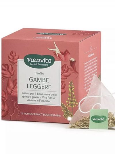 Gambe Leggere Tonificante e Benefica 15 Filtri Neavita tisana drenante naturale gambe leggere