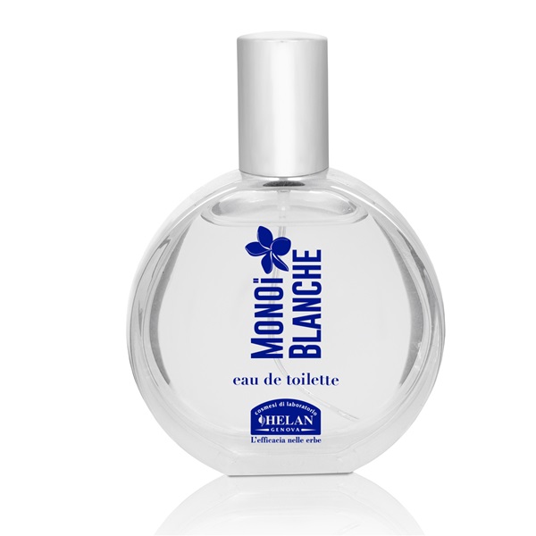 Monoi Blanche Eau de Toilette 50mL Helan Genova, profumo donna naturale fresco solare Palermo Sicilia
