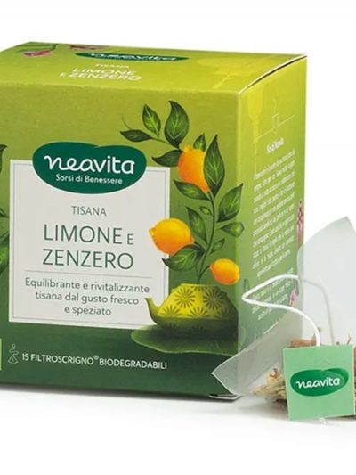 Infuso Neavita limone zenzero filtri scrigno Bicibio bioprofumeria Palermo