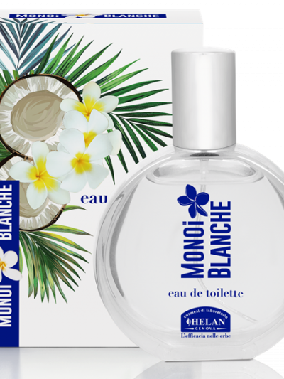 Monoi Blanche Eau de Toilette 50mL Helan Genova fragranza naturale fresca solare cocco tiaré Palermo Sicilia