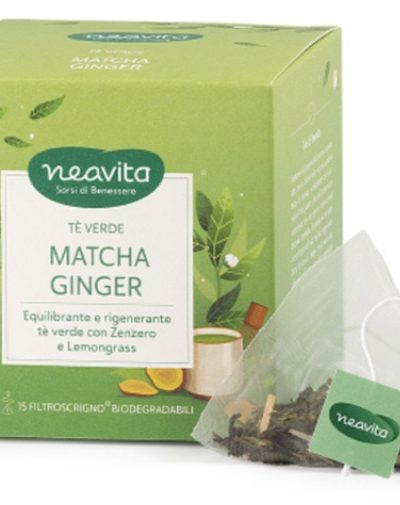 Tè Verde Matcha Ginger Equilibrante e Rigenerante 15 Filtri Neavita Palermo Sicilia