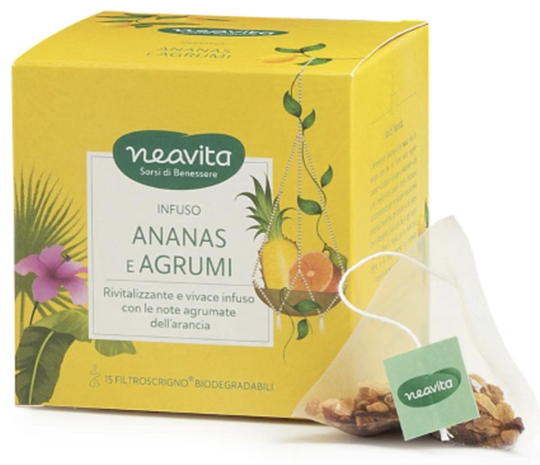 Tisana fruttata mela ibisco rosa canina agrumi 15 filtri Palermo Sicilia